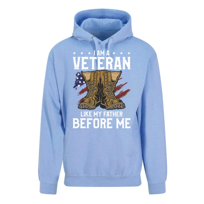 I Am A Veteran Like My Father Before Me Veterans Day Gift Unisex Surf Hoodie