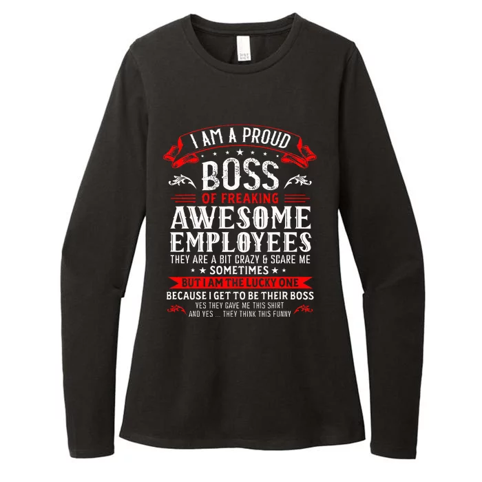 I Am A Proud Boss Of Freaking Awesome Employees Womens CVC Long Sleeve Shirt