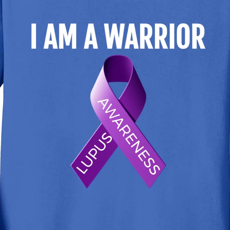 I Am A Warrior Lupus Awareness Cool Gift Kids Long Sleeve Shirt