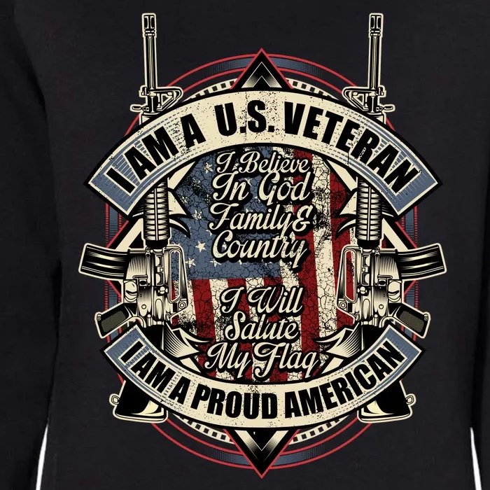 I Am A Us Veteran Womens California Wash Sweatshirt