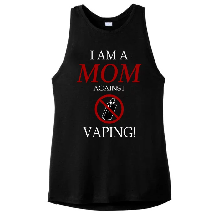 I Am A Mom Against Vaping Ladies Tri-Blend Wicking Tank