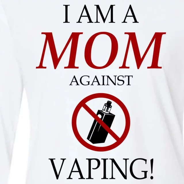 I Am A Mom Against Vaping Womens Cotton Relaxed Long Sleeve T-Shirt