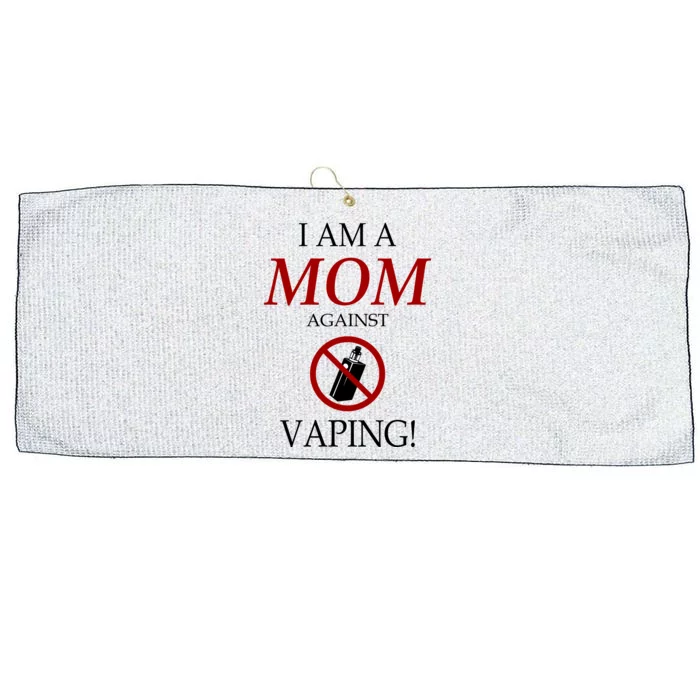 I Am A Mom Against Vaping Large Microfiber Waffle Golf Towel