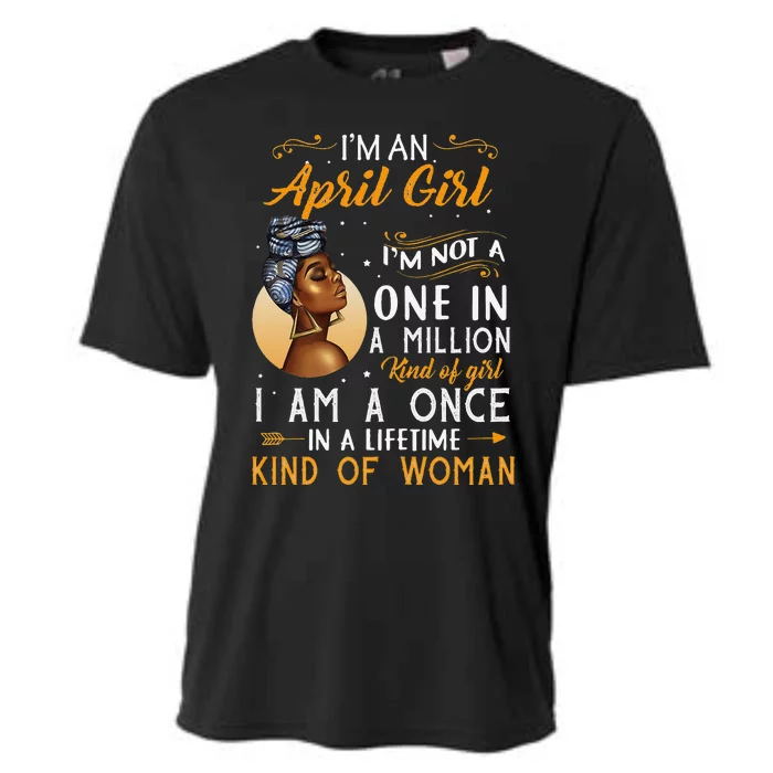 I'm A April Black Wo Capricorn Birthday Gifts Cooling Performance Crew T-Shirt