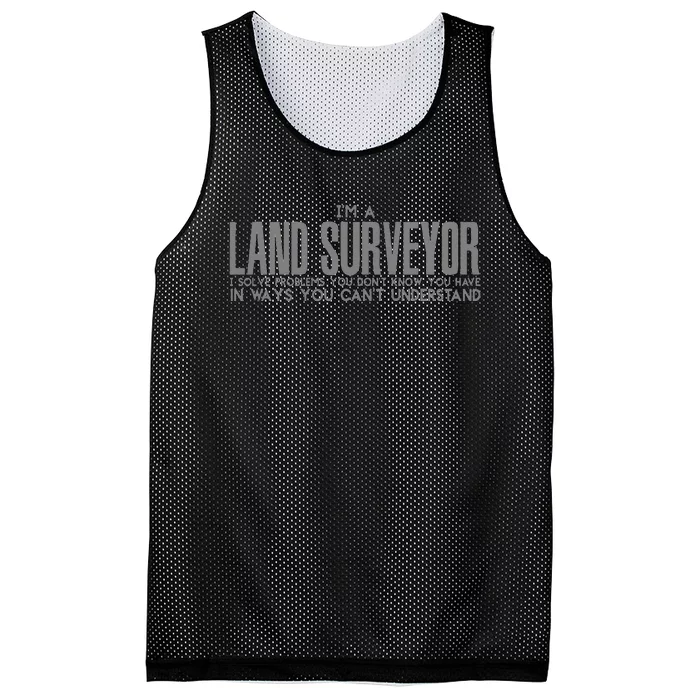 I Am A Land Surveyor Mesh Reversible Basketball Jersey Tank