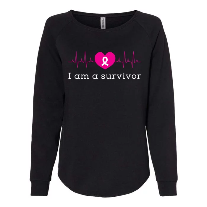 I Am A Survivor Cancer Womens California Wash Sweatshirt