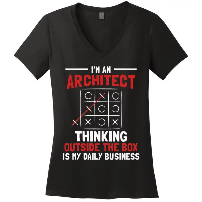 I'm An Architect Architectural Design Artwork Real Estate Women's V-Neck T-Shirt