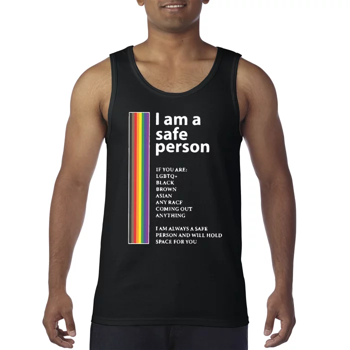 I Am A Safe Person Rainbow Safe Person Tank Top