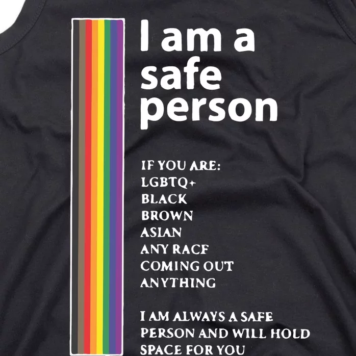 I Am A Safe Person Rainbow Safe Person Tank Top