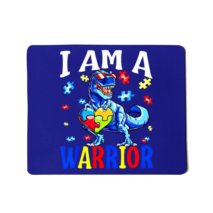 I Am A Warrior Autism Family Dinosaur Autism Awareness Cute Gift Mousepad