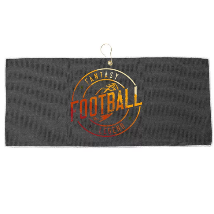 I Am A Fantasy Football Legend Retro Fantasy Football Large Microfiber Waffle Golf Towel