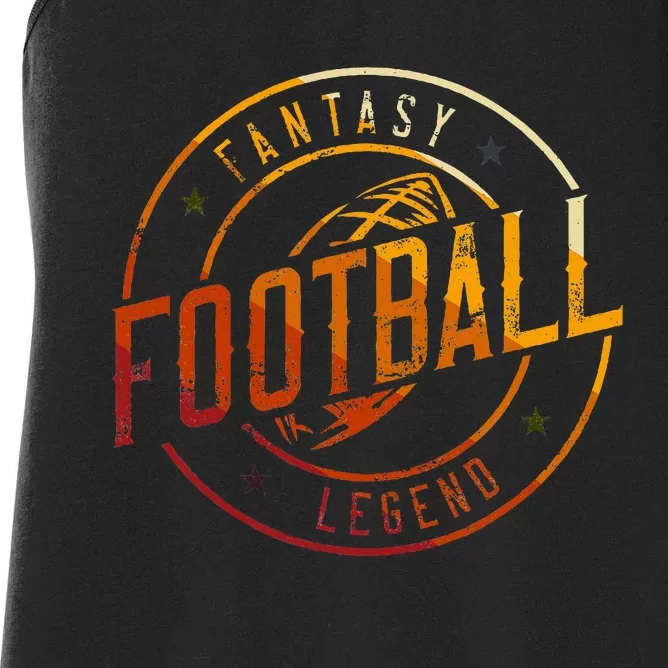 I Am A Fantasy Football Legend Retro Fantasy Football Women's Racerback Tank