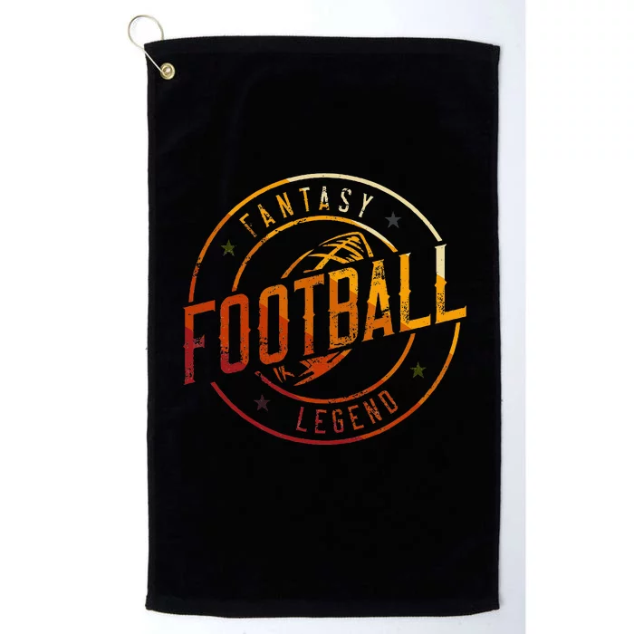 I Am A Fantasy Football Legend Retro Fantasy Football Platinum Collection Golf Towel