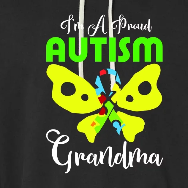 I Am A Proud Autism Grandma Garment-Dyed Fleece Hoodie