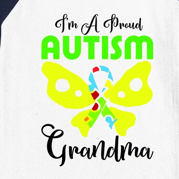 I Am A Proud Autism Grandma Baseball Sleeve Shirt