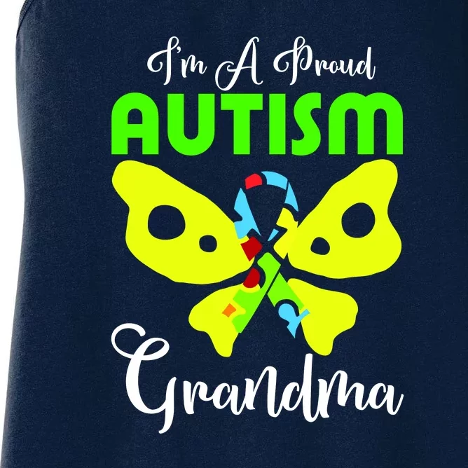 I Am A Proud Autism Grandma Women's Racerback Tank