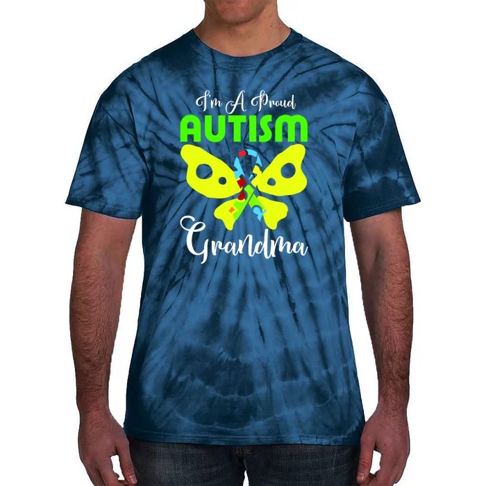 I Am A Proud Autism Grandma Tie-Dye T-Shirt