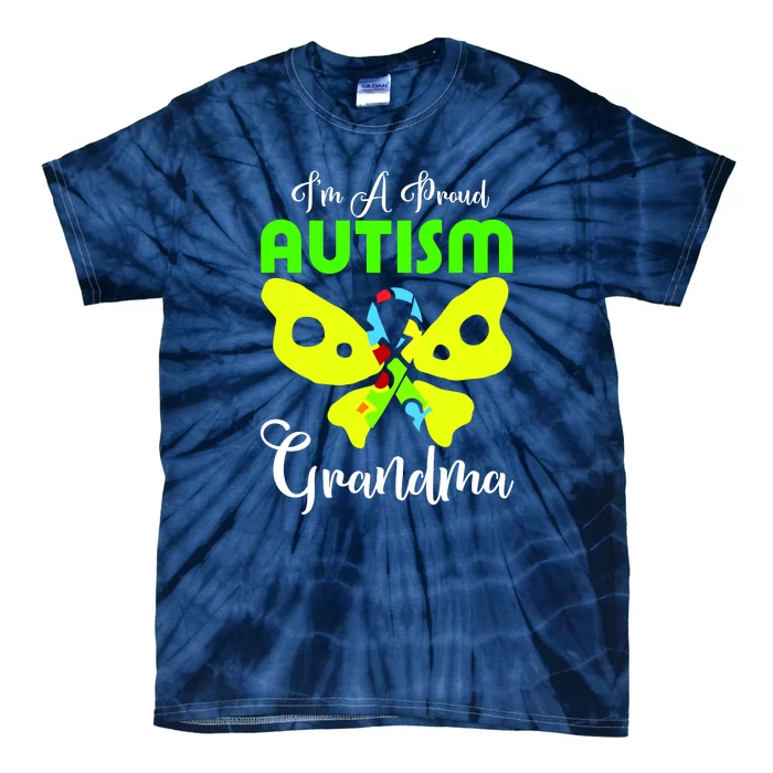 I Am A Proud Autism Grandma Tie-Dye T-Shirt