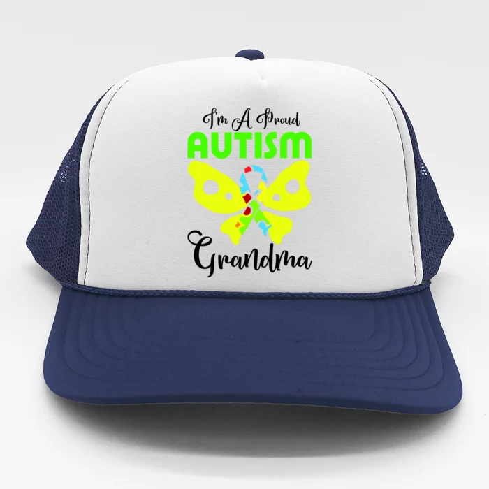 I Am A Proud Autism Grandma Trucker Hat