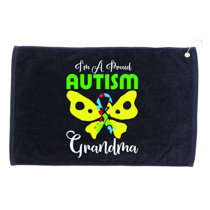 I Am A Proud Autism Grandma Grommeted Golf Towel