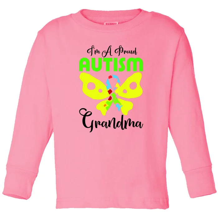 I Am A Proud Autism Grandma Toddler Long Sleeve Shirt