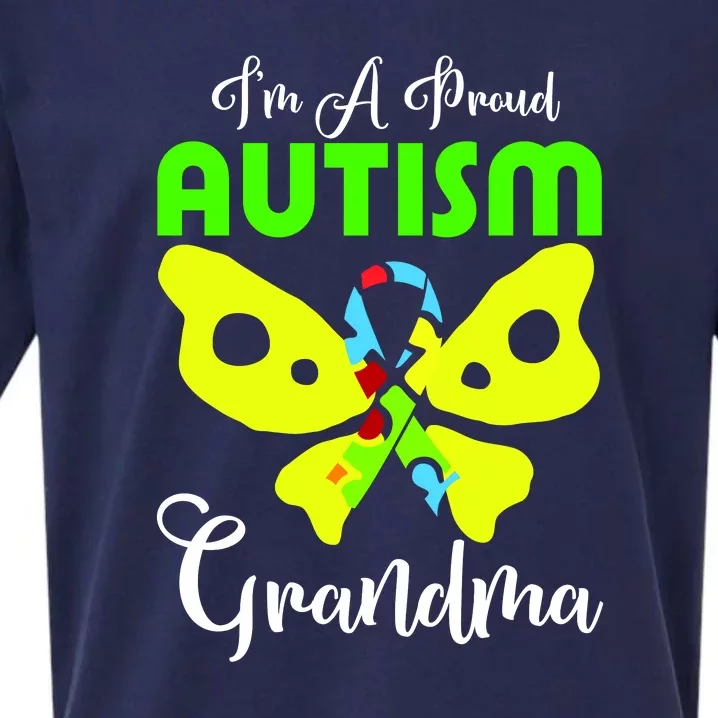 I Am A Proud Autism Grandma Sueded Cloud Jersey T-Shirt