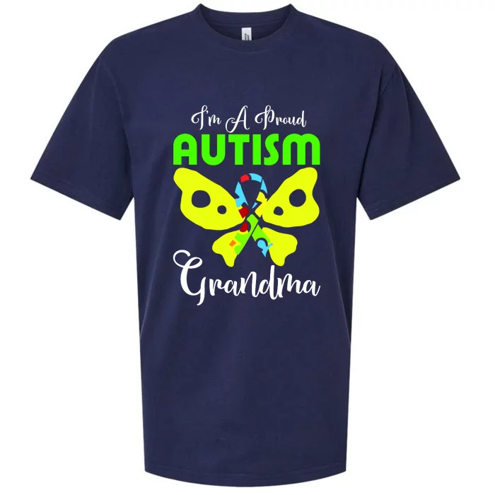 I Am A Proud Autism Grandma Sueded Cloud Jersey T-Shirt