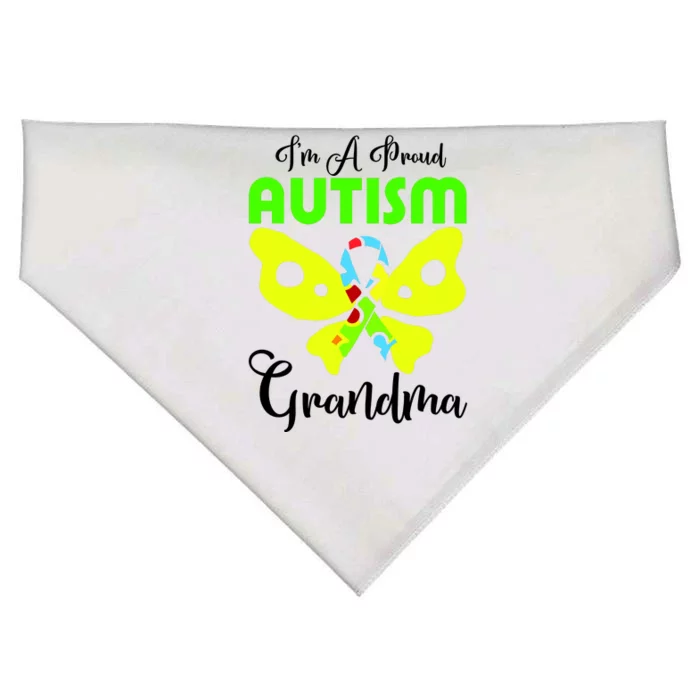 I Am A Proud Autism Grandma USA-Made Doggie Bandana