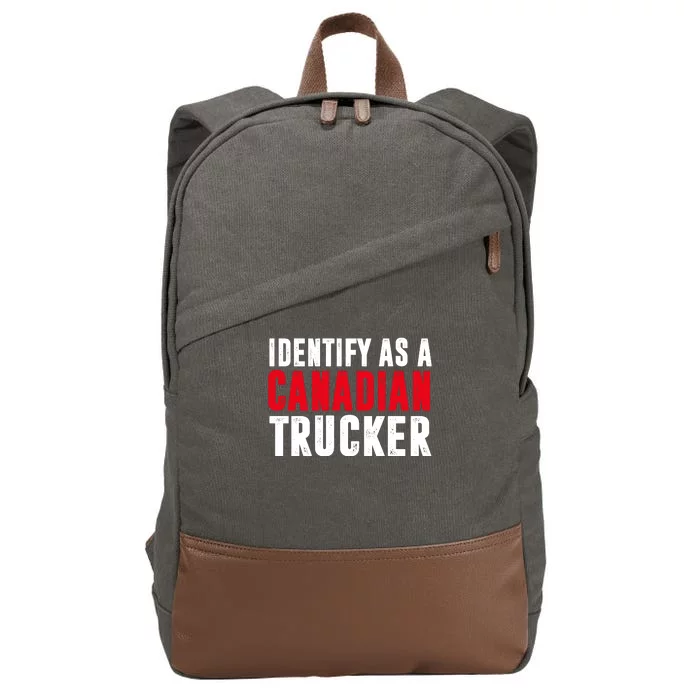 Identify As A Canadian Trucker Cotton Canvas Backpack