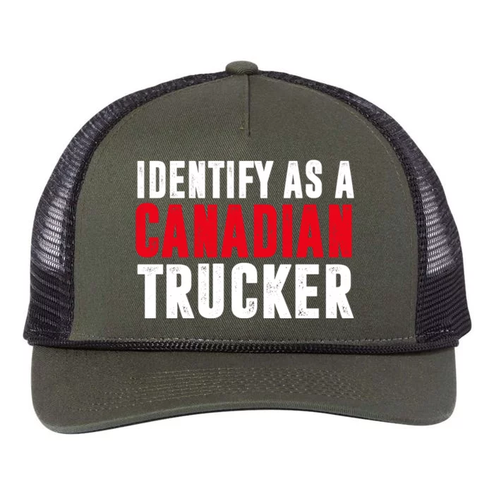 Identify As A Canadian Trucker Retro Rope Trucker Hat Cap