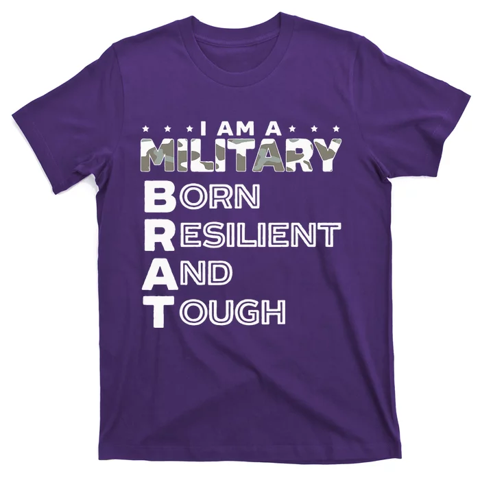 I Am A Military Brat Veteran Soldier Military Child Month T-Shirt