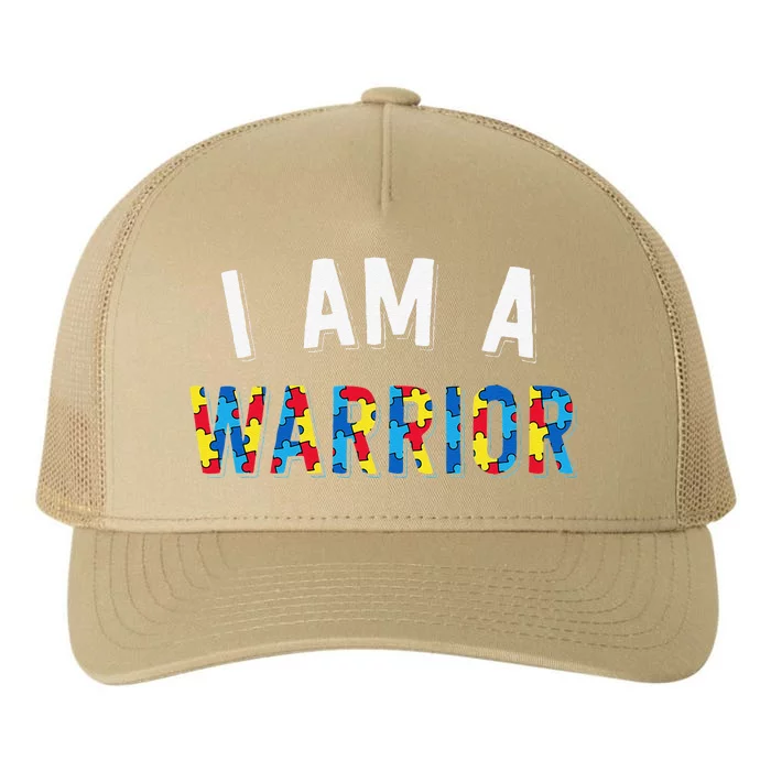 I Am A Warrior Autism Family Puzzle Autism Awareness Yupoong Adult 5-Panel Trucker Hat