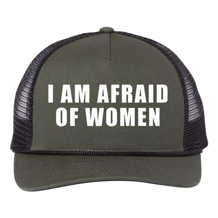 I Am Afraid Of Women Retro Rope Trucker Hat Cap