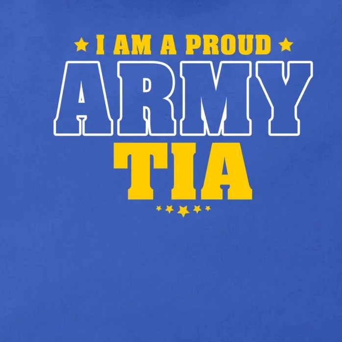 I Am A Proud Army Tia Patriotic Pride Military Aunt Funny Gift Zip Tote Bag