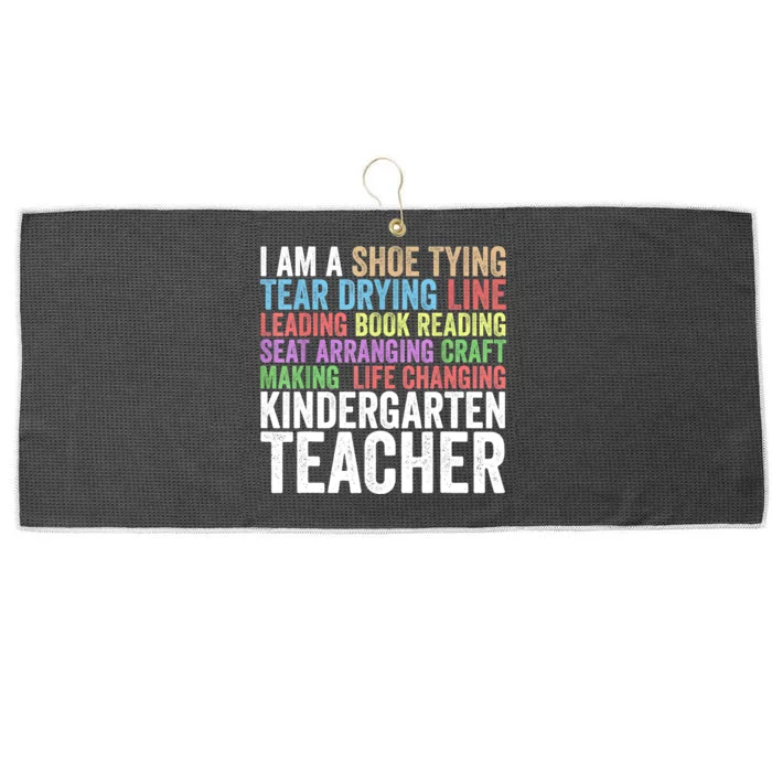 I Am A Kindergarten Teacher Cool Gift Creative Gift Large Microfiber Waffle Golf Towel