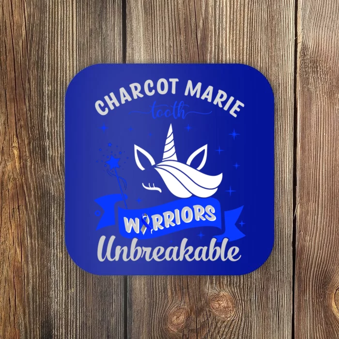 I Am A Psoriasis Warrior Unbreakable Cmt Awareness Unicorn Gift Coaster