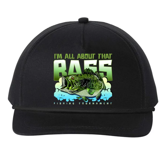 I Am All About That Bass Fishing Snapback Five-Panel Rope Hat