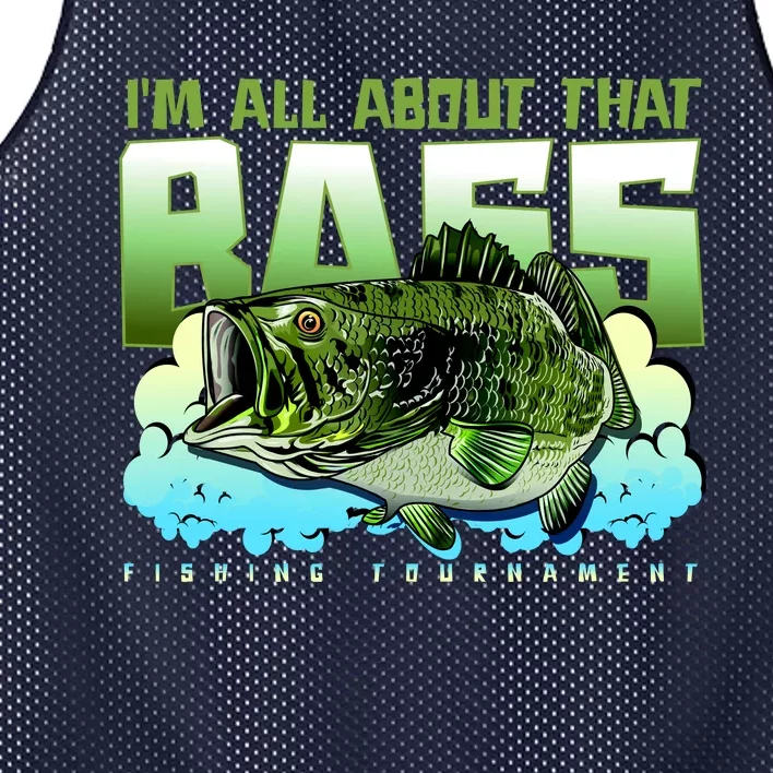 I Am All About That Bass Fishing Mesh Reversible Basketball Jersey Tank