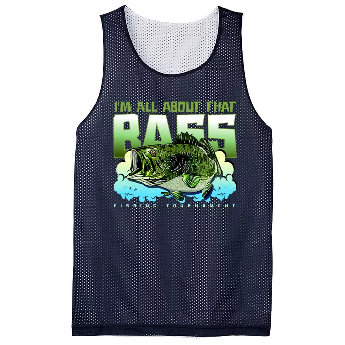 I Am All About That Bass Fishing Mesh Reversible Basketball Jersey Tank