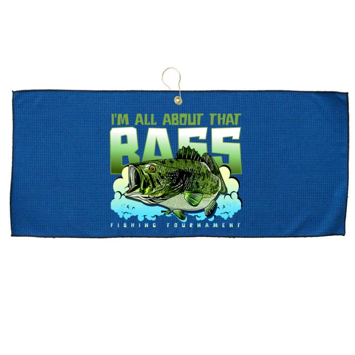 I Am All About That Bass Fishing Large Microfiber Waffle Golf Towel