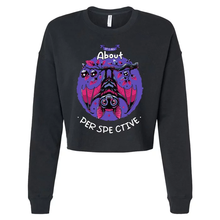 ItS All About Perspective Halloween Cropped Pullover Crew