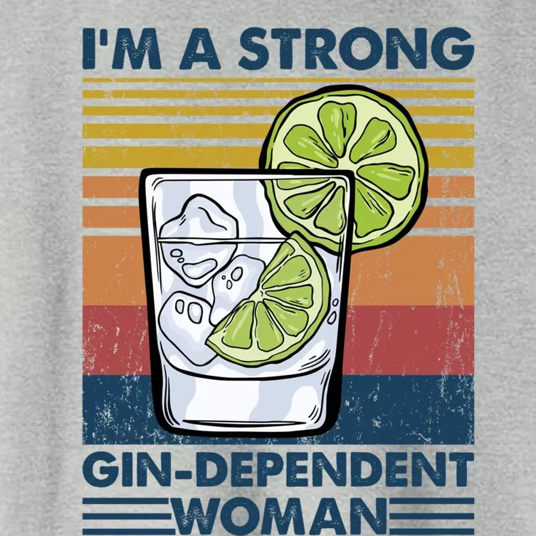 I Am A Strong Gingiftdependent Gift Ing Pun Gin Gift Women's Crop Top Tee