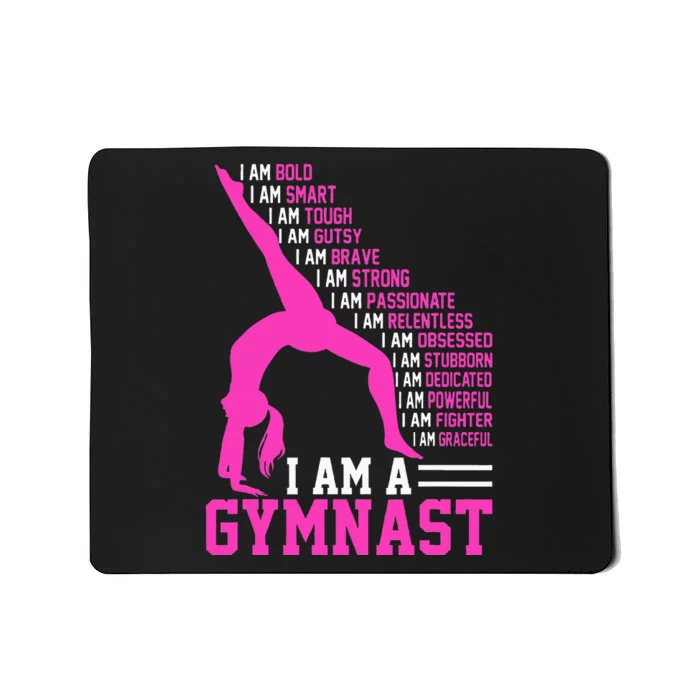 I Am A Gymnast Motivation Handstand Gymnastics Mousepad