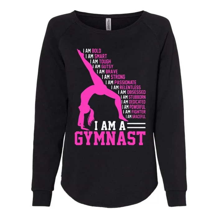 I Am A Gymnast Motivation Handstand Gymnastics Womens California Wash Sweatshirt