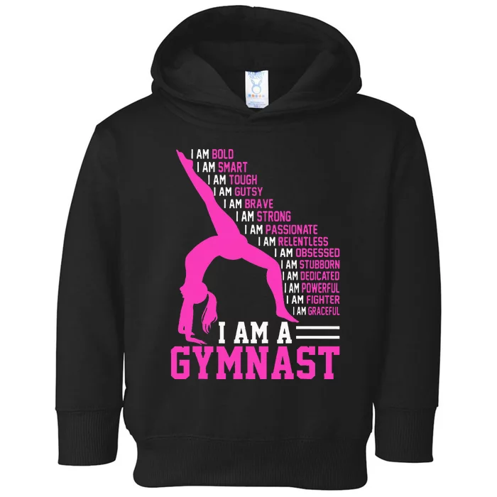 I Am A Gymnast Motivation Handstand Gymnastics Toddler Hoodie