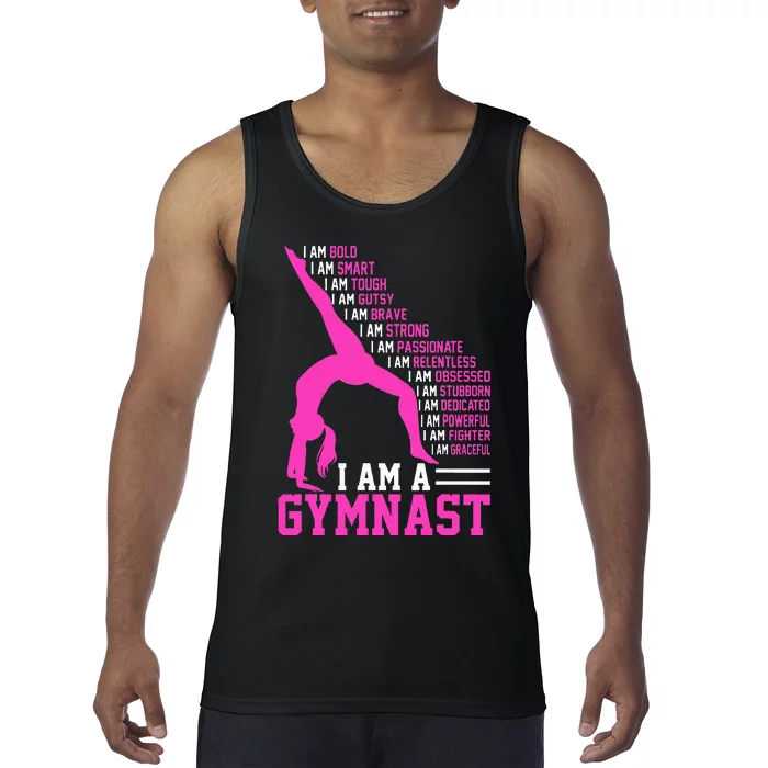 I Am A Gymnast Motivation Handstand Gymnastics Tank Top