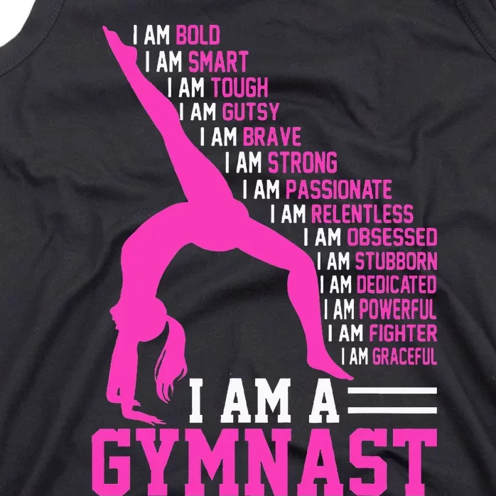 I Am A Gymnast Motivation Handstand Gymnastics Tank Top