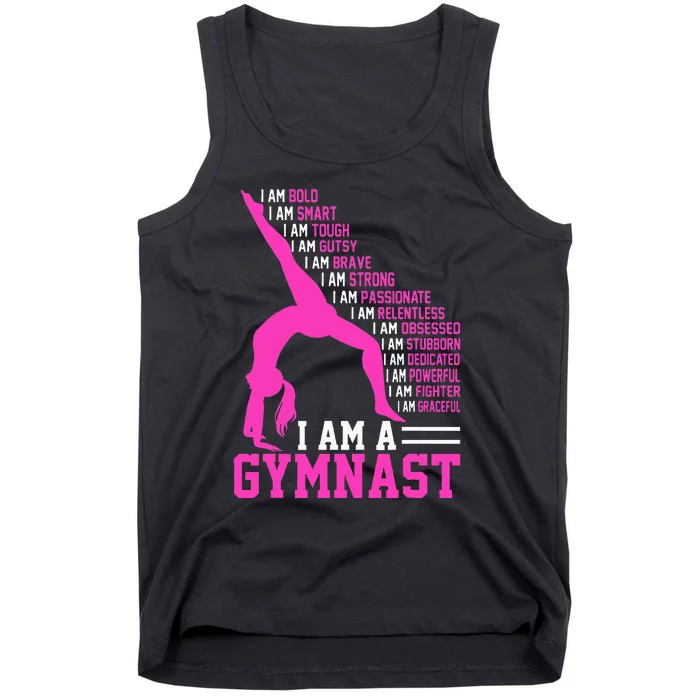 I Am A Gymnast Motivation Handstand Gymnastics Tank Top