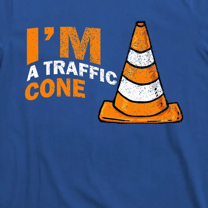 I Am A Traffic Cone Halloween Costume IM Lazy Easy T-Shirt