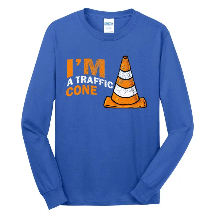 I Am A Traffic Cone Halloween Costume IM Lazy Easy Tall Long Sleeve T-Shirt